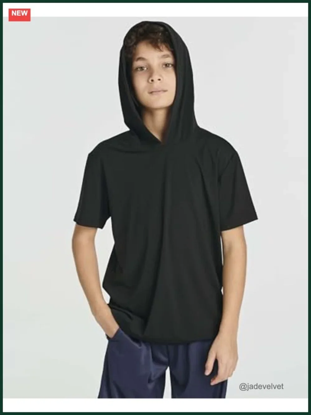 3-Pack Boys Dry-Fit Active Short Sleeve Hooded Pullover Shirts